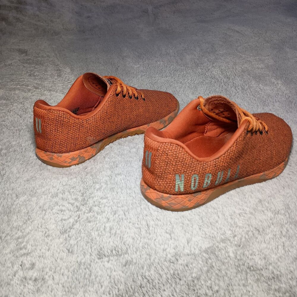 NOBULL Orange Heather Low Top Trainer Athletic Sneakers Women's Size 6 Men's 4.5 - Picture 3 of 16